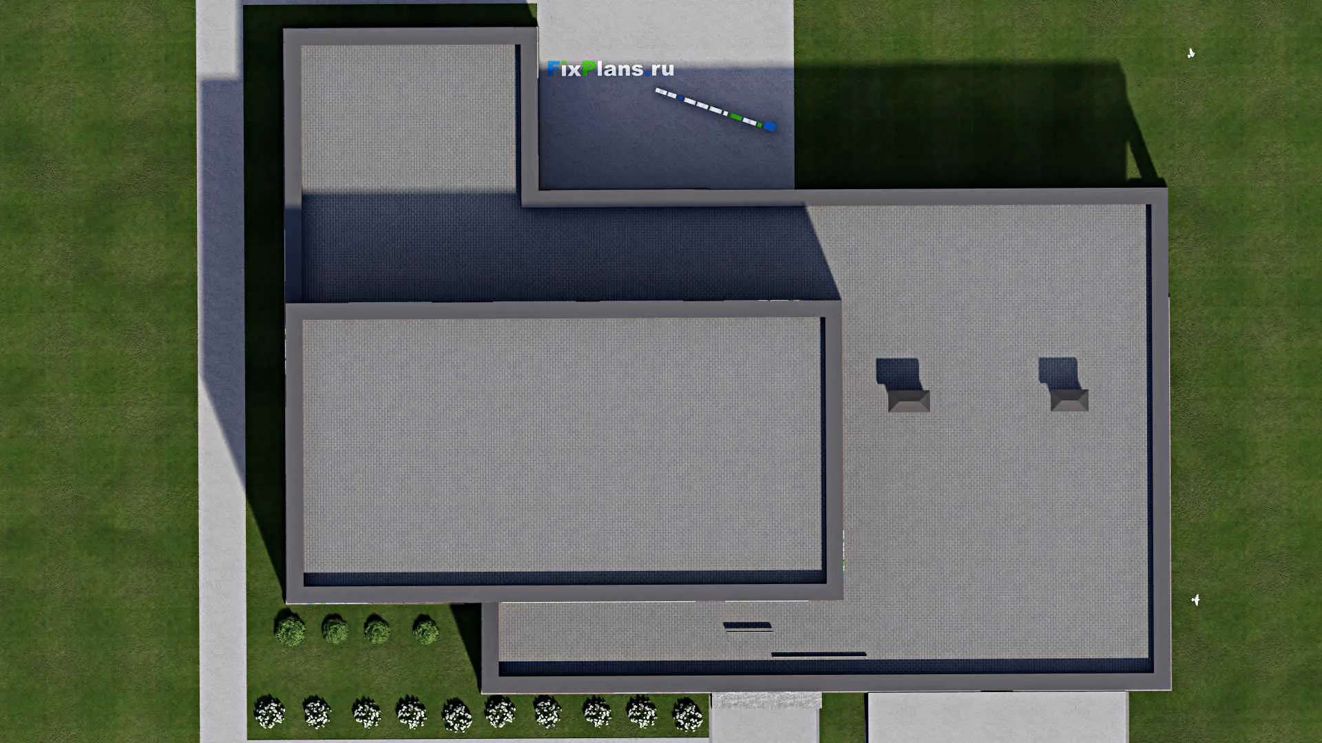 F-9296 - Планы двухэтажного дома 22 на 29, площадью 510 м² с террасой, баней, гаражом на 2 машины и 5 спальнями