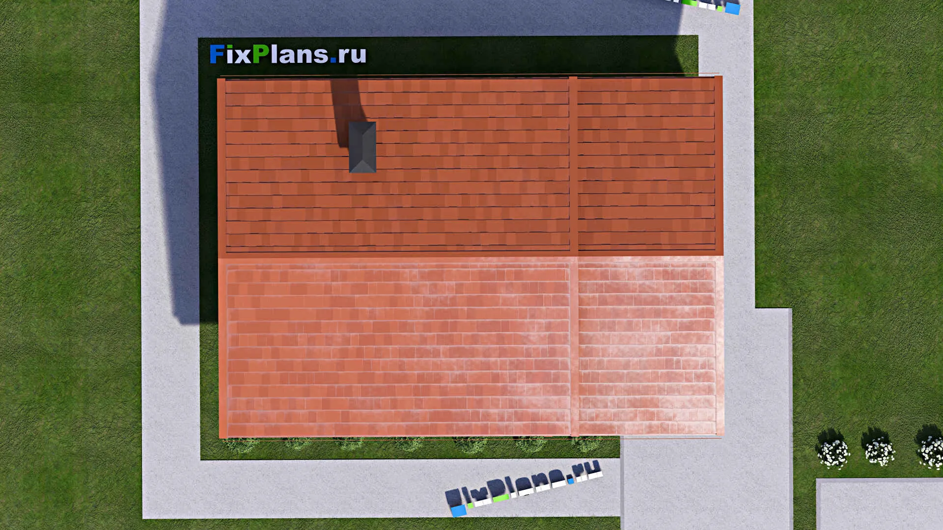 F-14876 - Проект бани 8 на 12, площадью 70 м² с терассой и санузлом