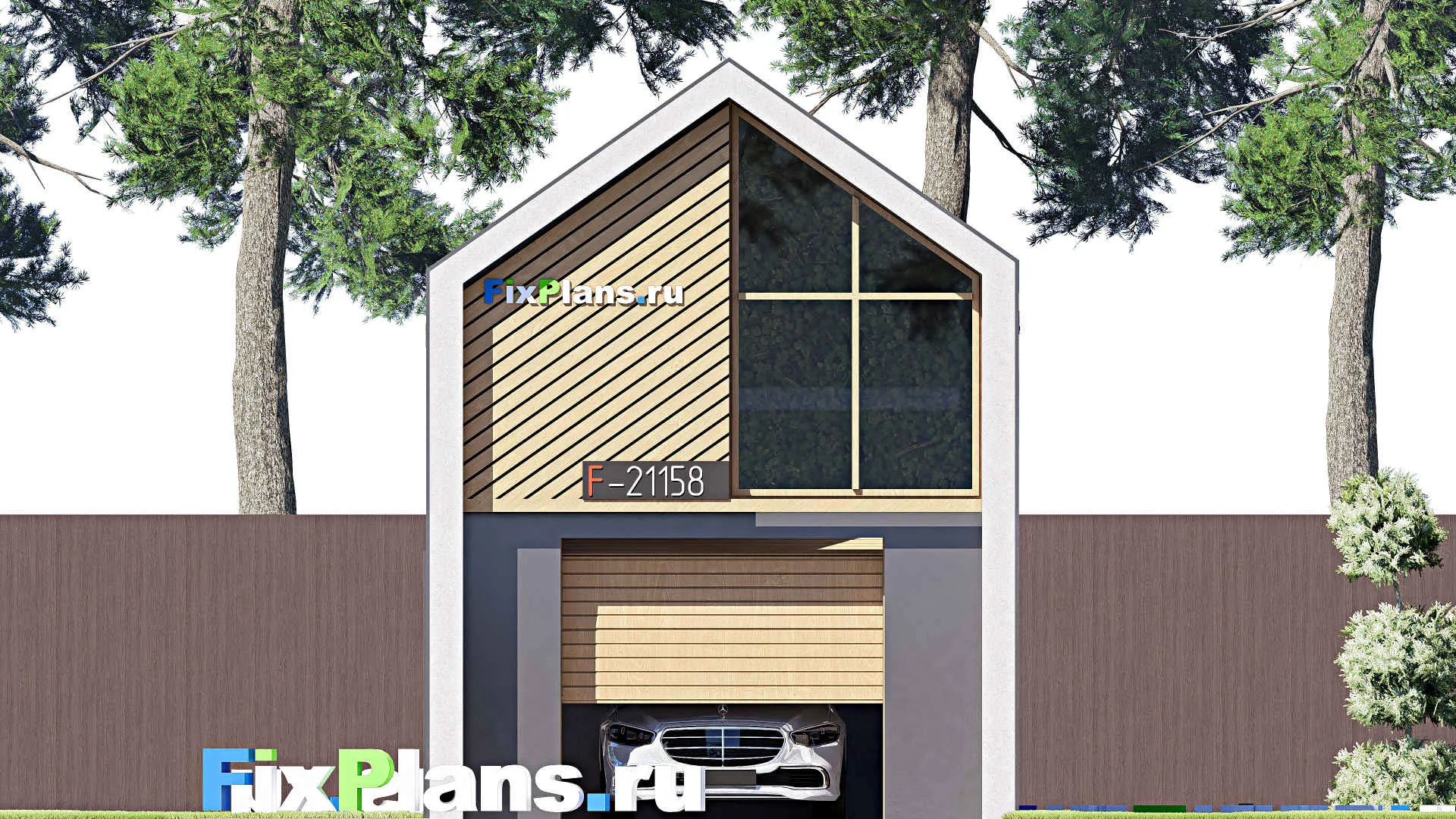 F-21158 - Проект гаража 5 на 8, площадью 40 м² на 1 машиноместо