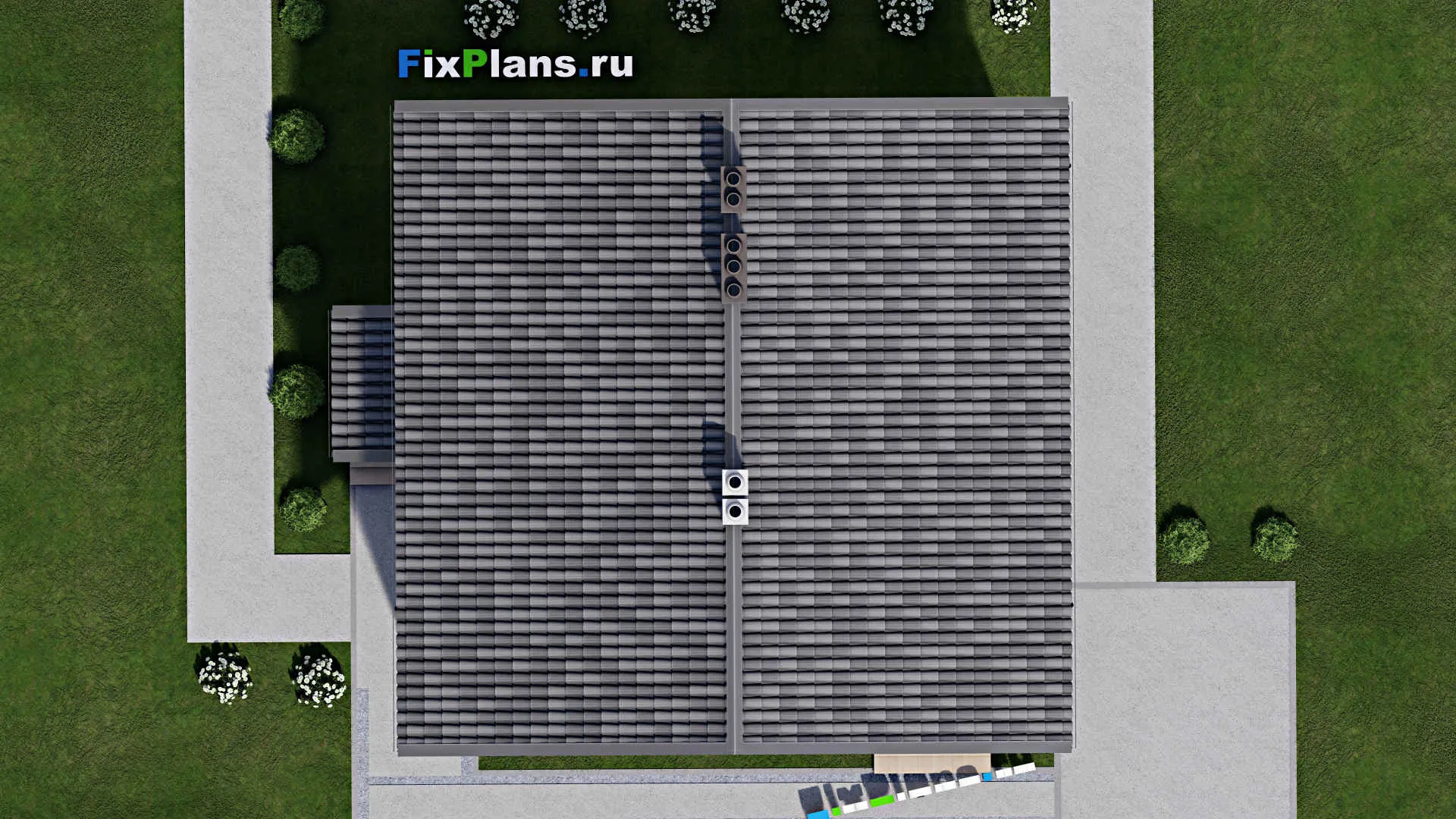 F-7631 - Планы дома с мансардой 10 на 11, площадью 160 м² с террасой, балконом и 3 спальнями