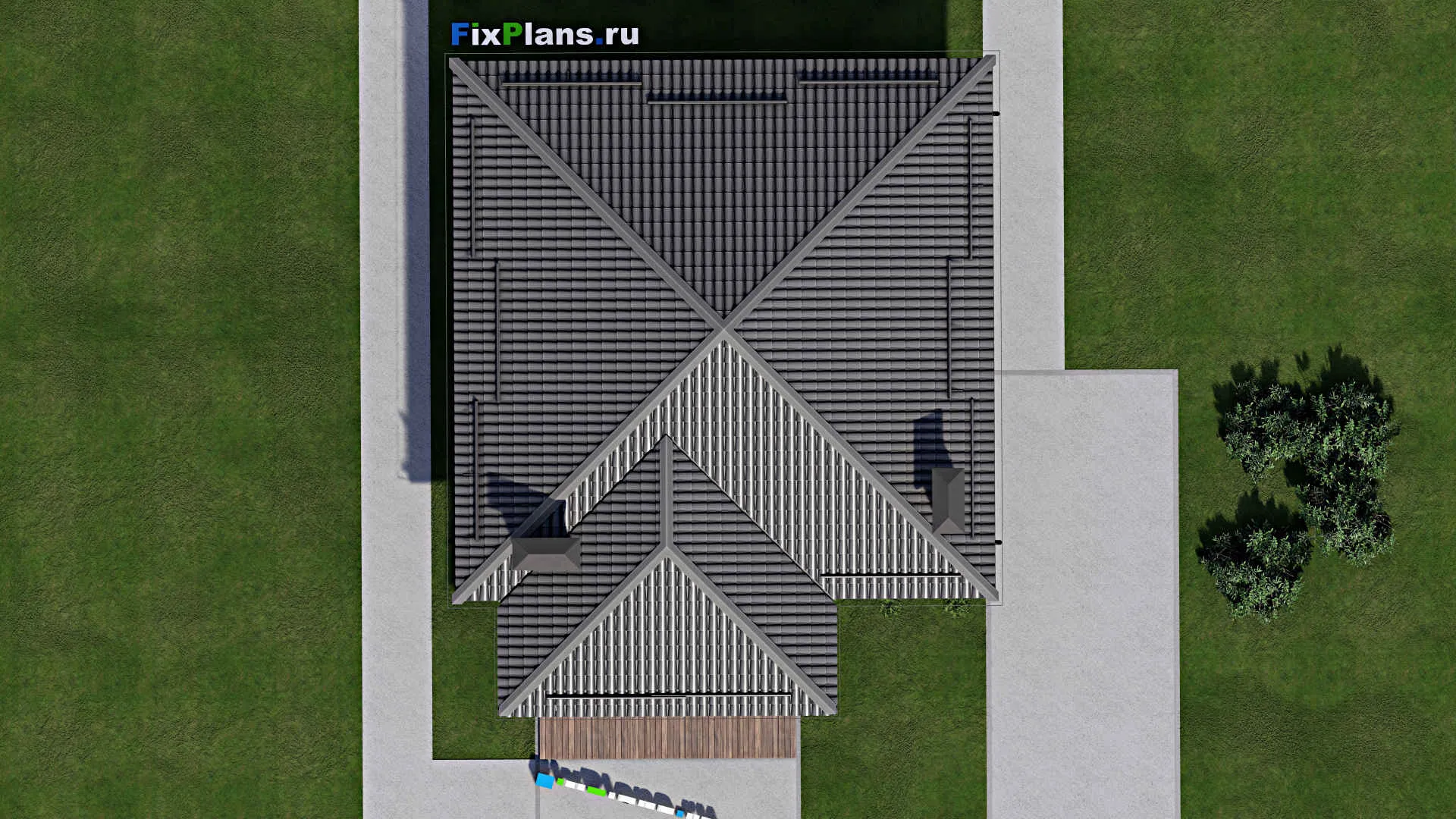 F-4373 - Проект одноэтажного дома 10 на 13, площадью 90 м² с 2 спальнями