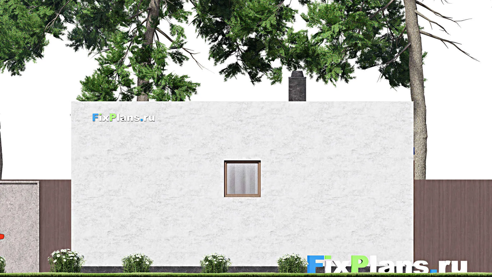 F-15056 - Проект бани 9 на 9, площадью 60 м² с комнатой отдыха и терассой