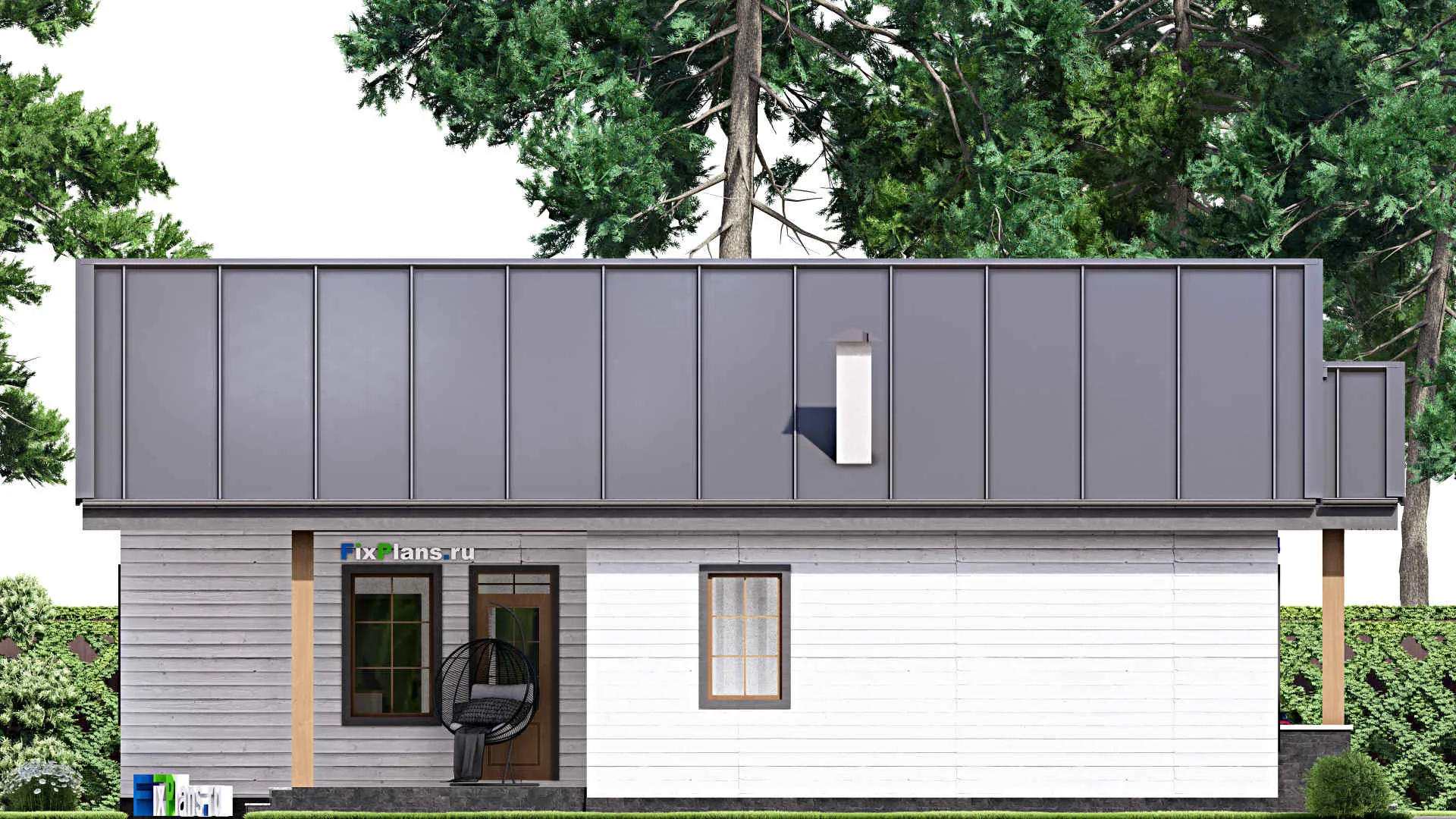 F-16334 - Проект одноэтажного дома 15 на 16, площадью 140 м² с 2 спальнями