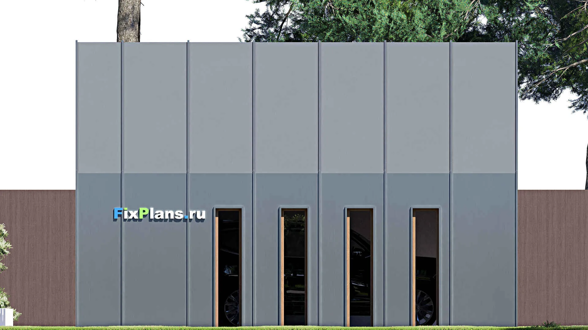 F-21014 - Проект гаража 8 на 8, площадью 50 м² на 2 машиноместа