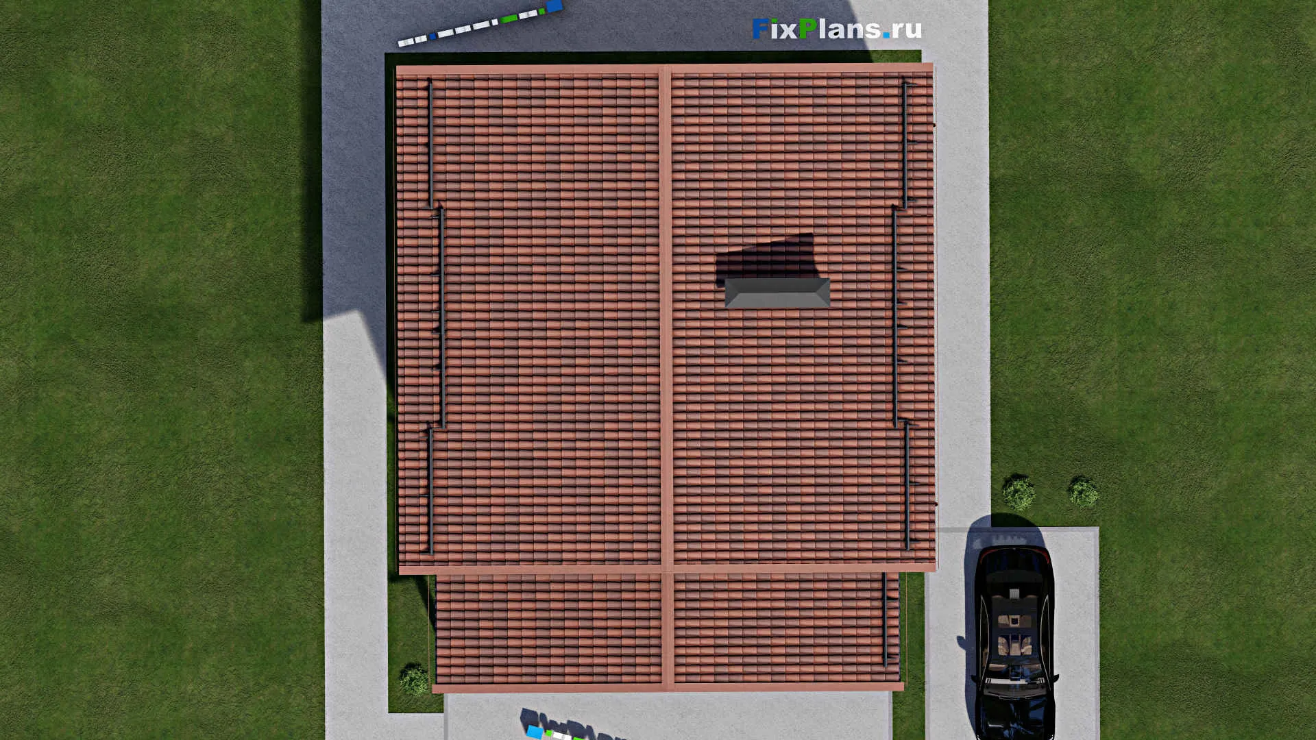 F-6848 - Проект дома с мансардой 11 на 13, площадью 180 м² с террасой и 4 спальнями