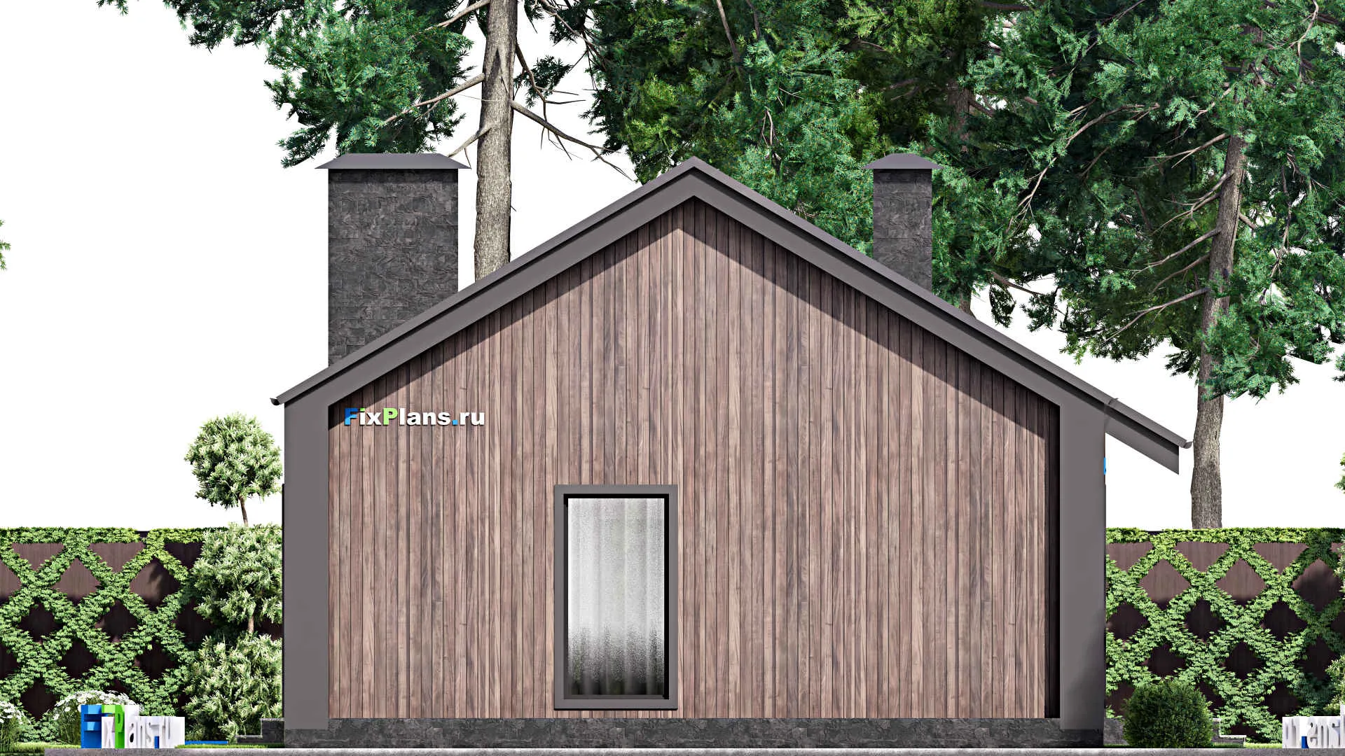 F-12968 - План одноэтажного дома 10 на 19, площадью 150 м² с террасой и 2 спальнями