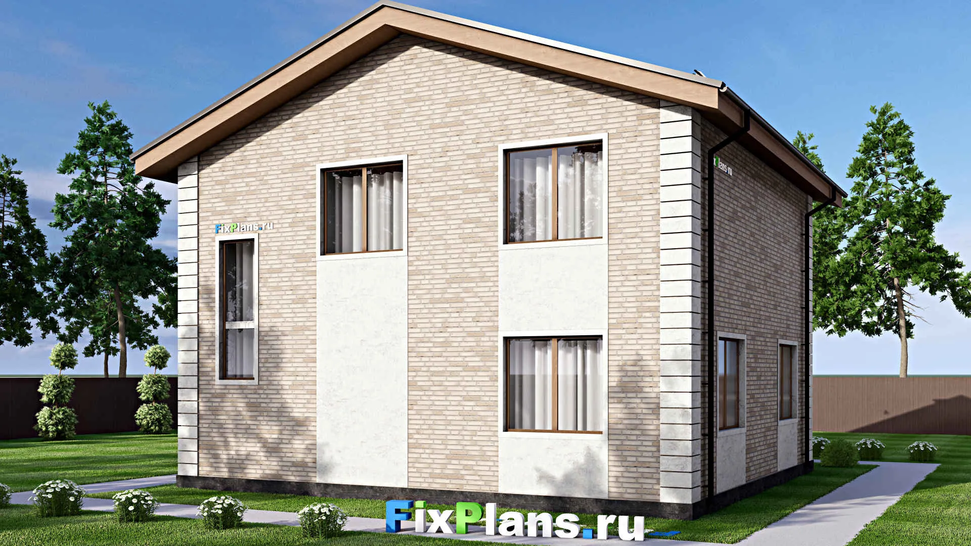 F-14147 - Проект двухэтажного дома 12 на 14, площадью 190 м² с 3 спальнями