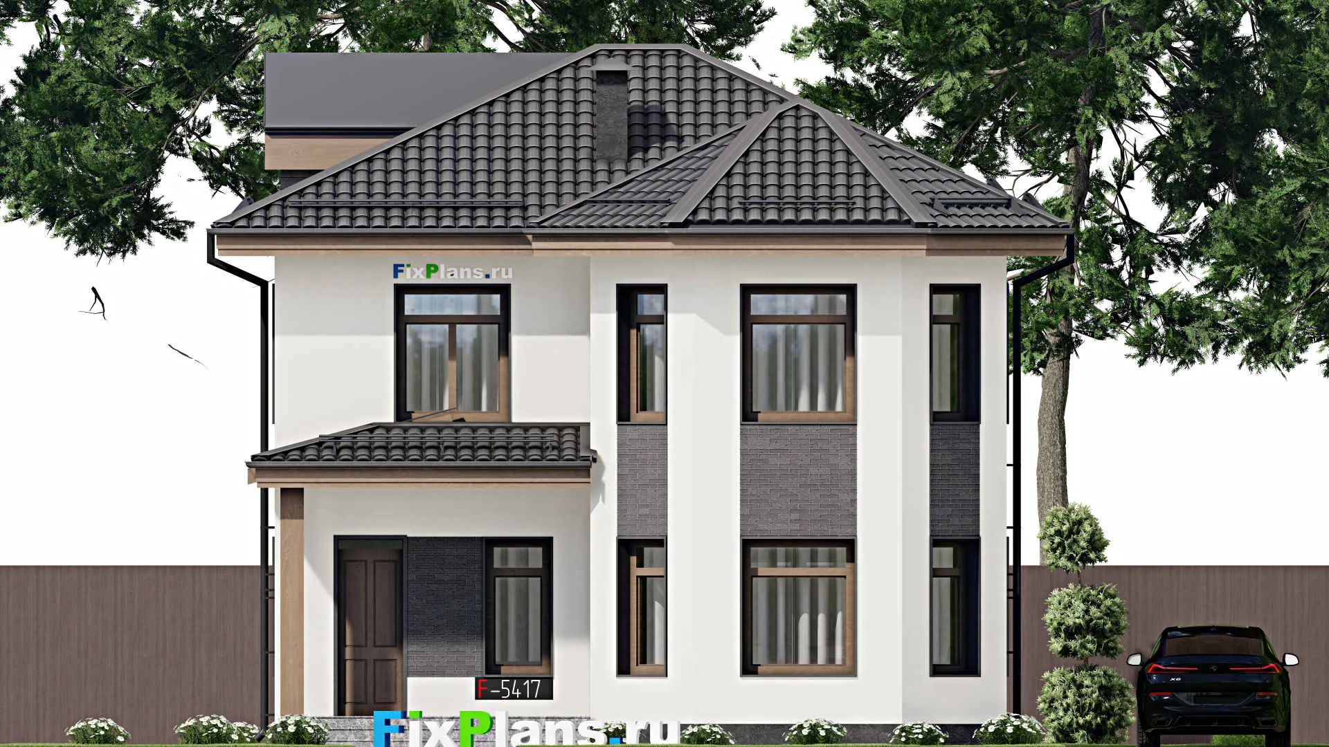 F-5417 - Проект двухэтажного дома 10 на 11, площадью 140 м² с 3 спальнями